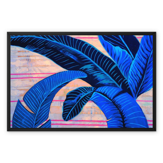 The BHH in Electric Blue Framed Canvas print