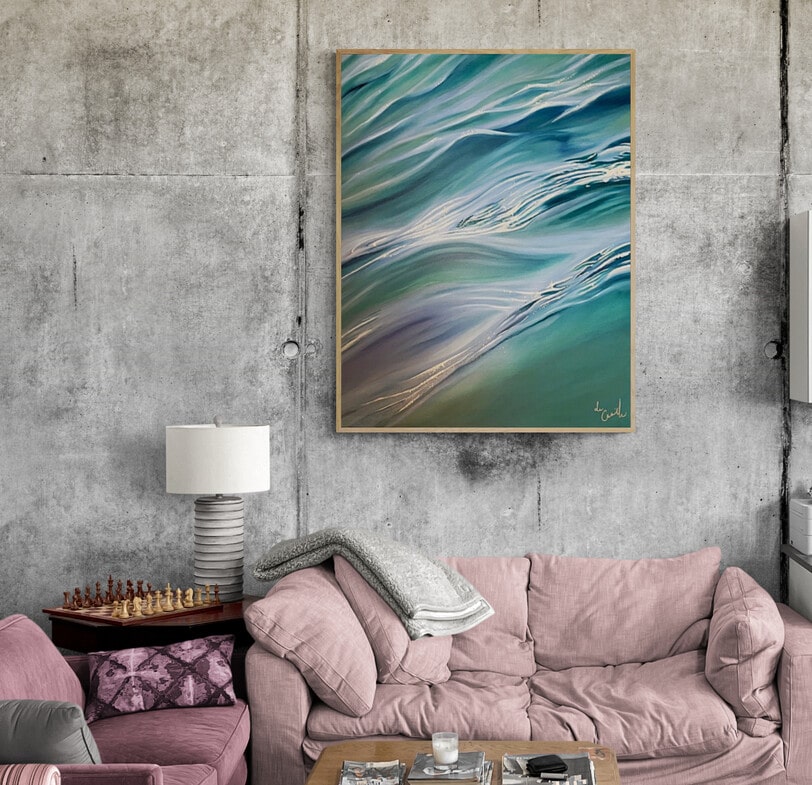 Ocean Bliss 1 with Lavender Canvas Print