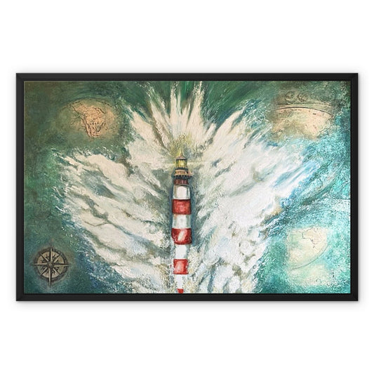 'Live Like a Lighthouse' Framed Canvas Print