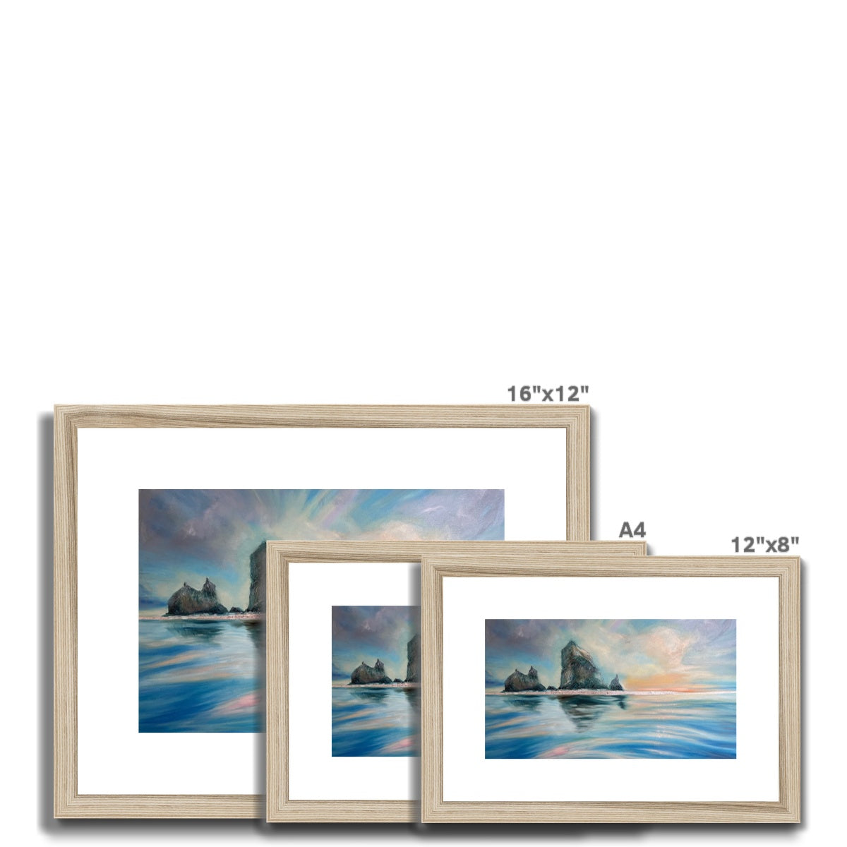 Reflections at Haystack Rock Framed & Mounted Print