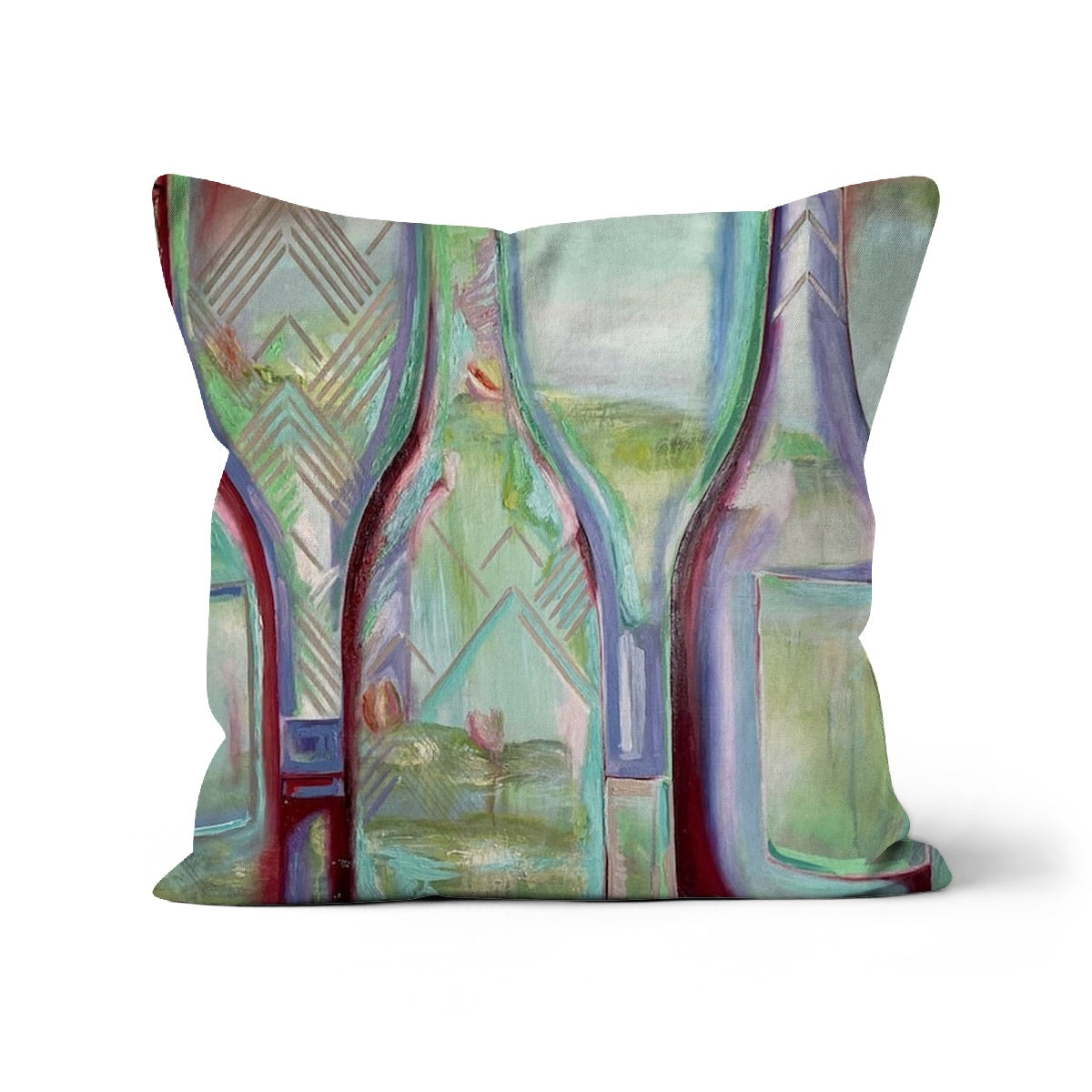 Impressionist Wine Bottle Cushion