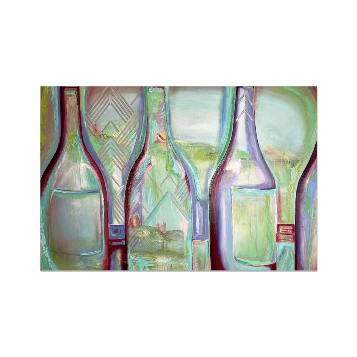 Impressionist Wine Bottle Photo Art Print