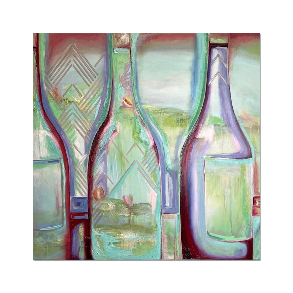 Impressionist Wine Bottle Photo Art Print