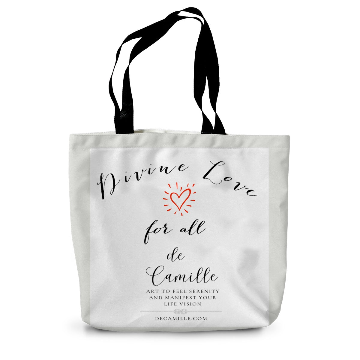 'Burning Heart of Love' Canvas Tote Bag