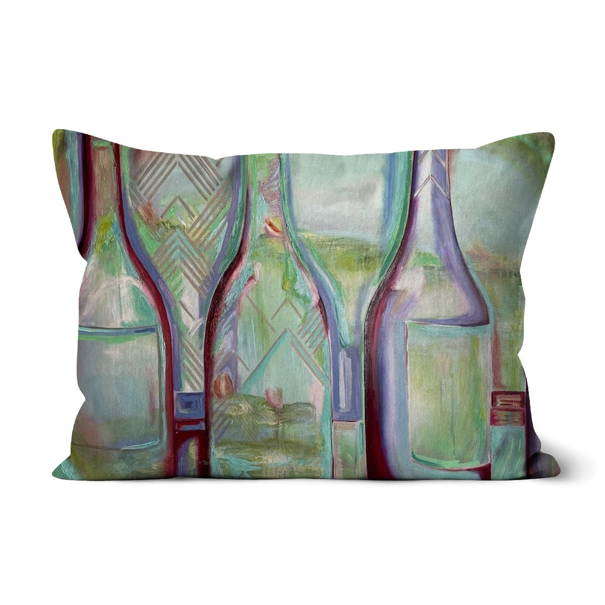 Impressionist Wine Bottle Cushion