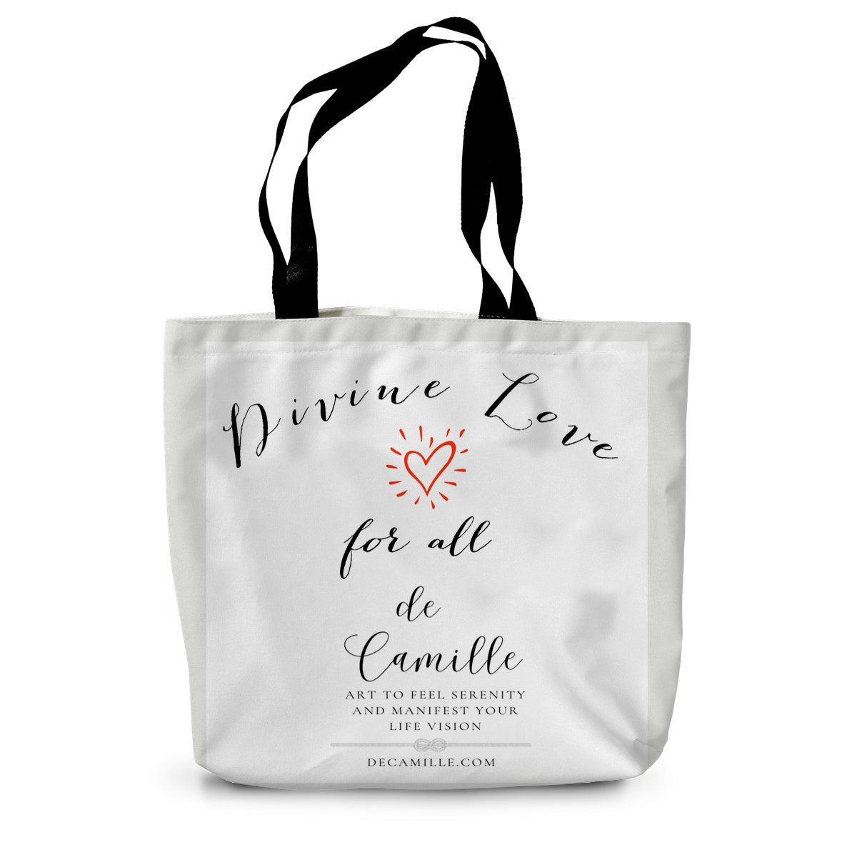 'Burning Heavenly Heart of Love' Canvas Tote Bag