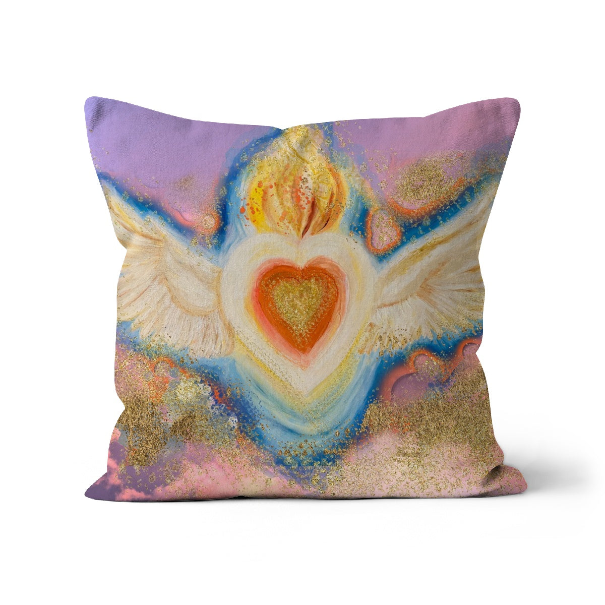 Burning Heavenly Heart of Love Cushion