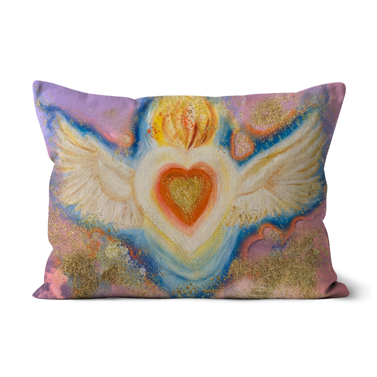 Burning Heavenly Heart of Love Cushion
