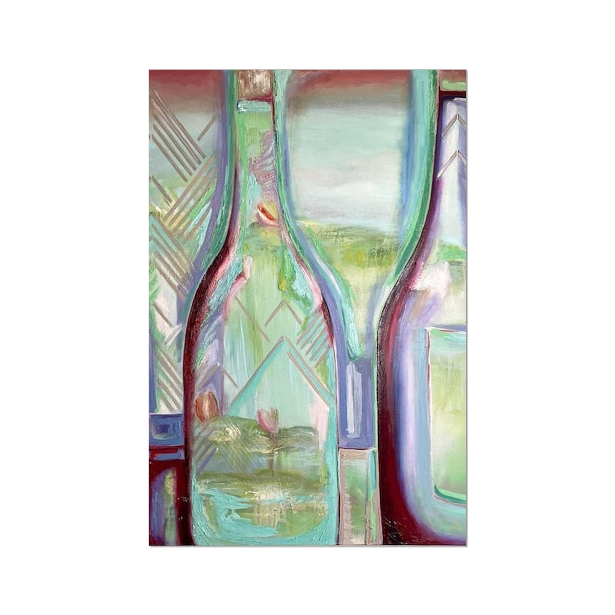 Impressionist Wine Bottle Photo Art Print