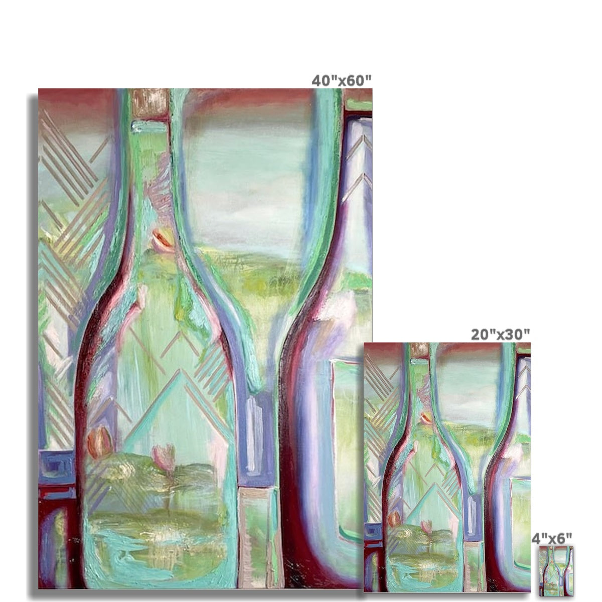 Impressionist Wine Bottle Photo Art Print