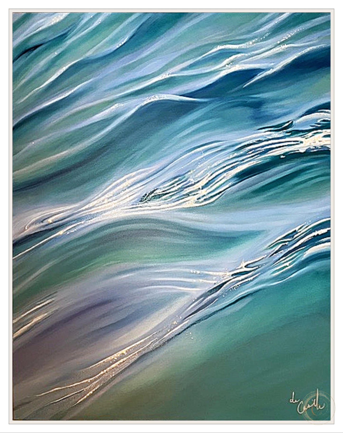 Ocean Bliss 1 with Lavender Canvas Print