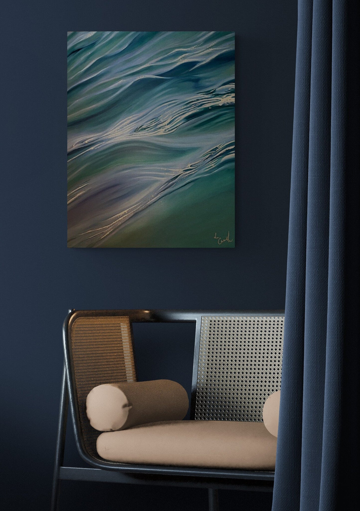 Ocean Bliss 1 with Lavender Canvas Print