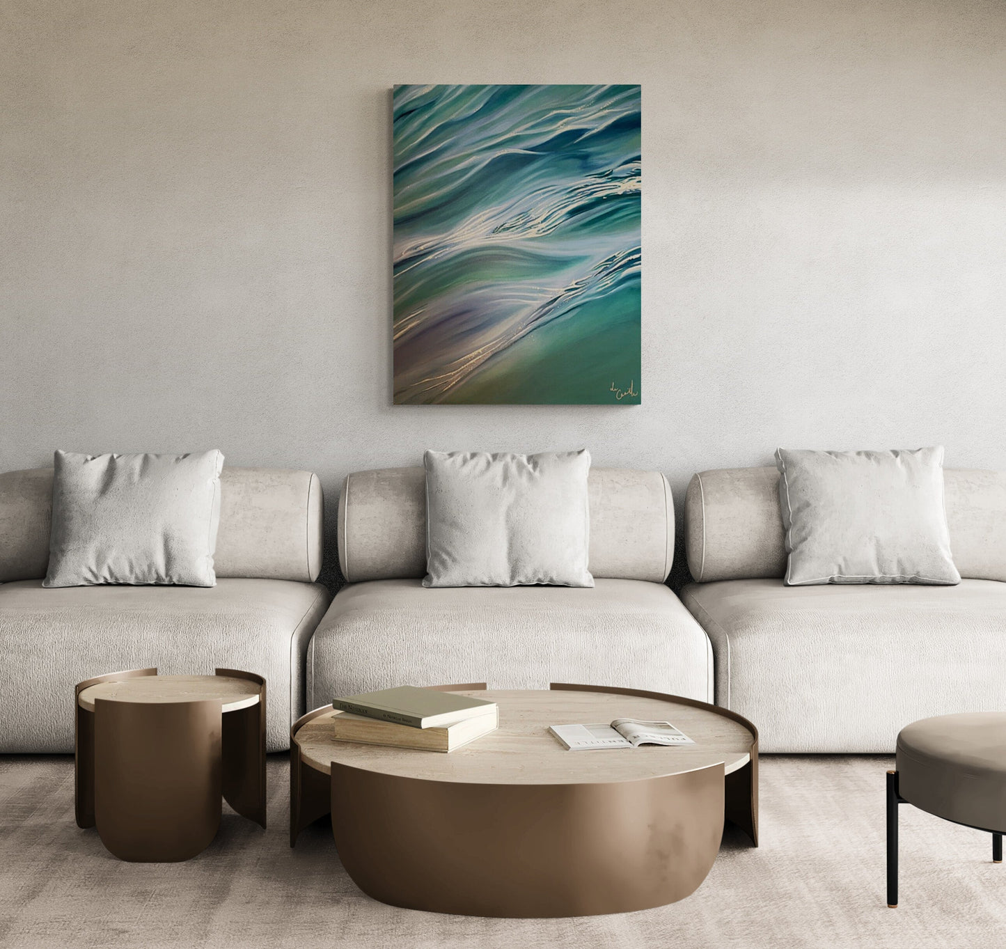 Ocean Bliss 1 with Lavender Canvas Print