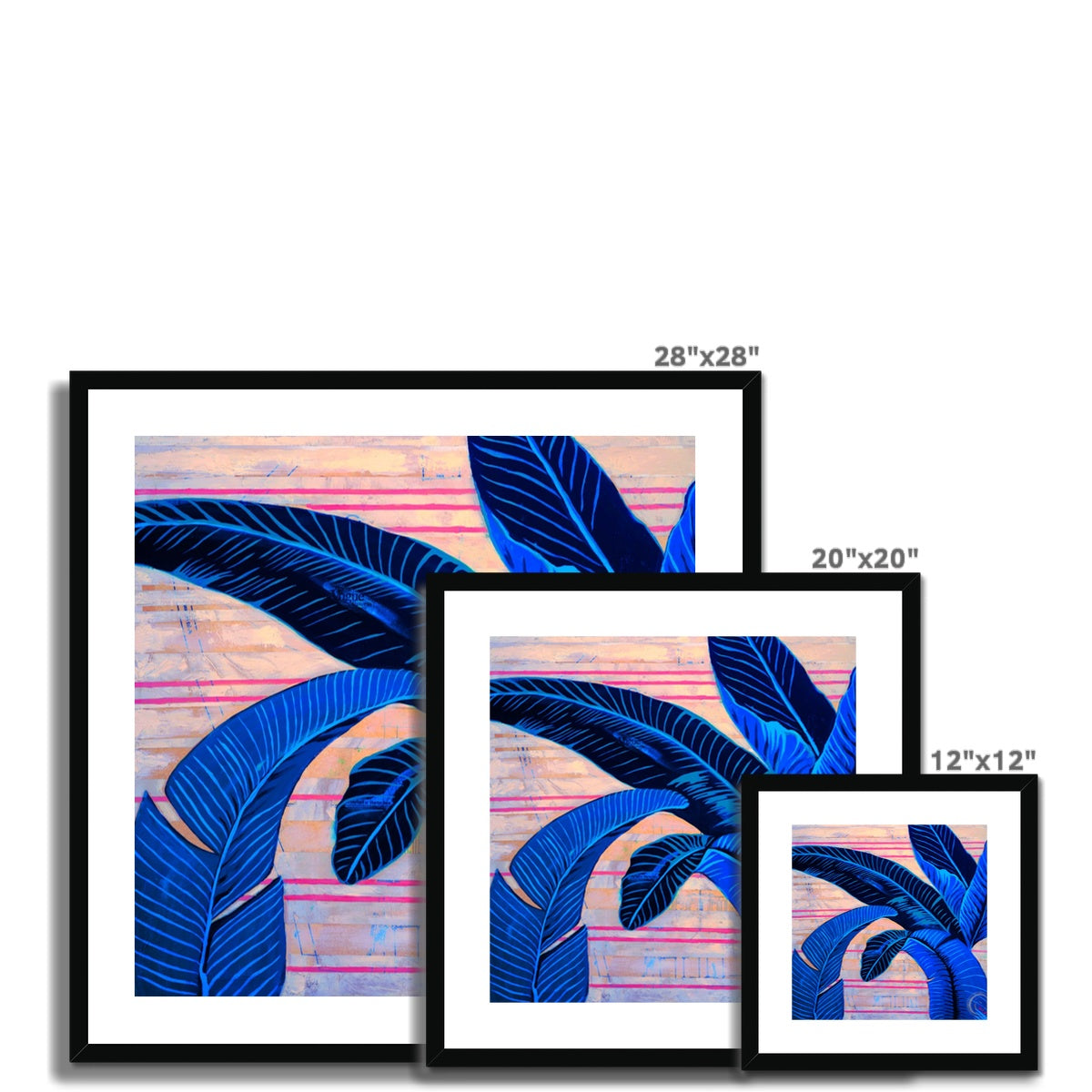 The BHH in Electric Blue Framed & Mounted Print