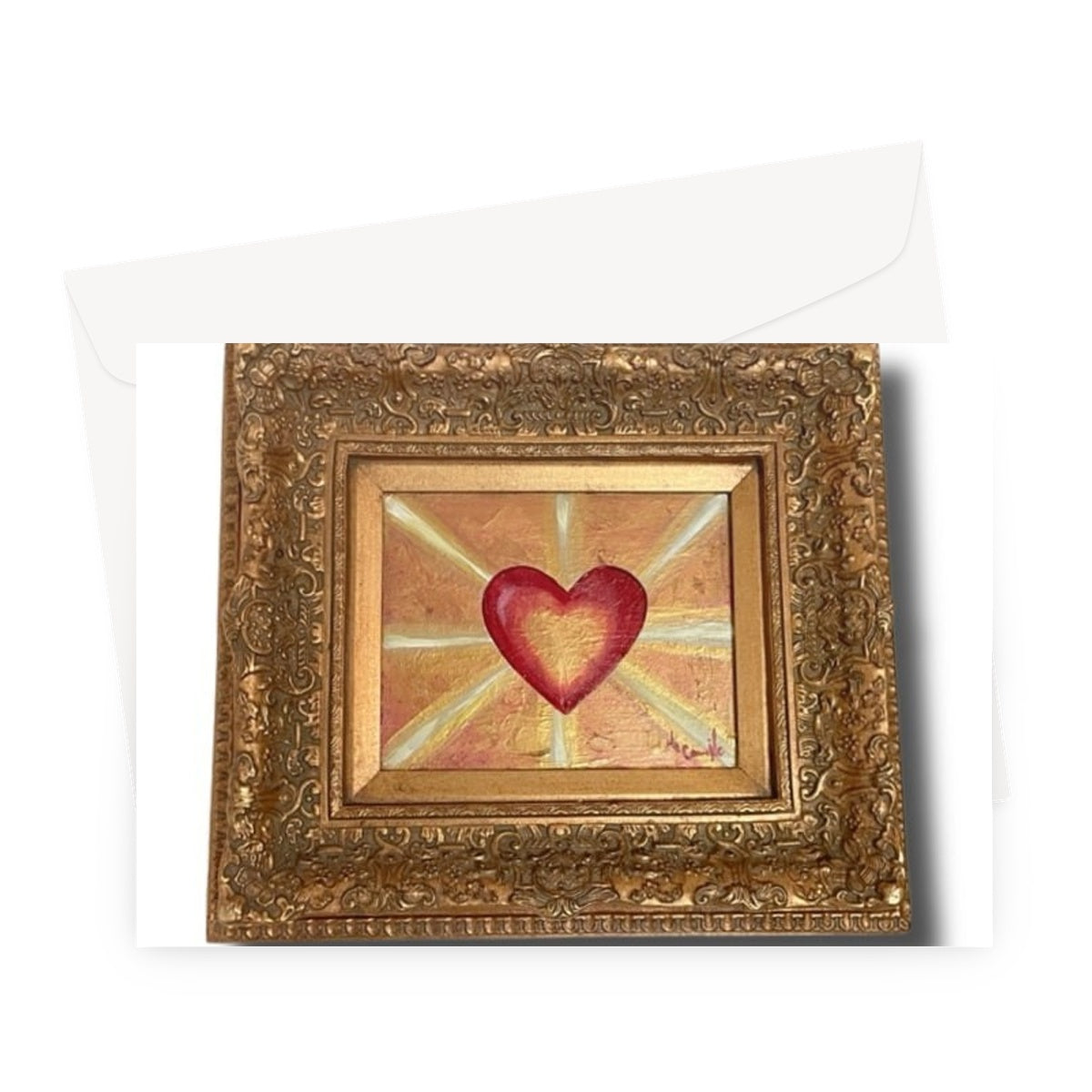Divine Heart Illumination Greeting Card