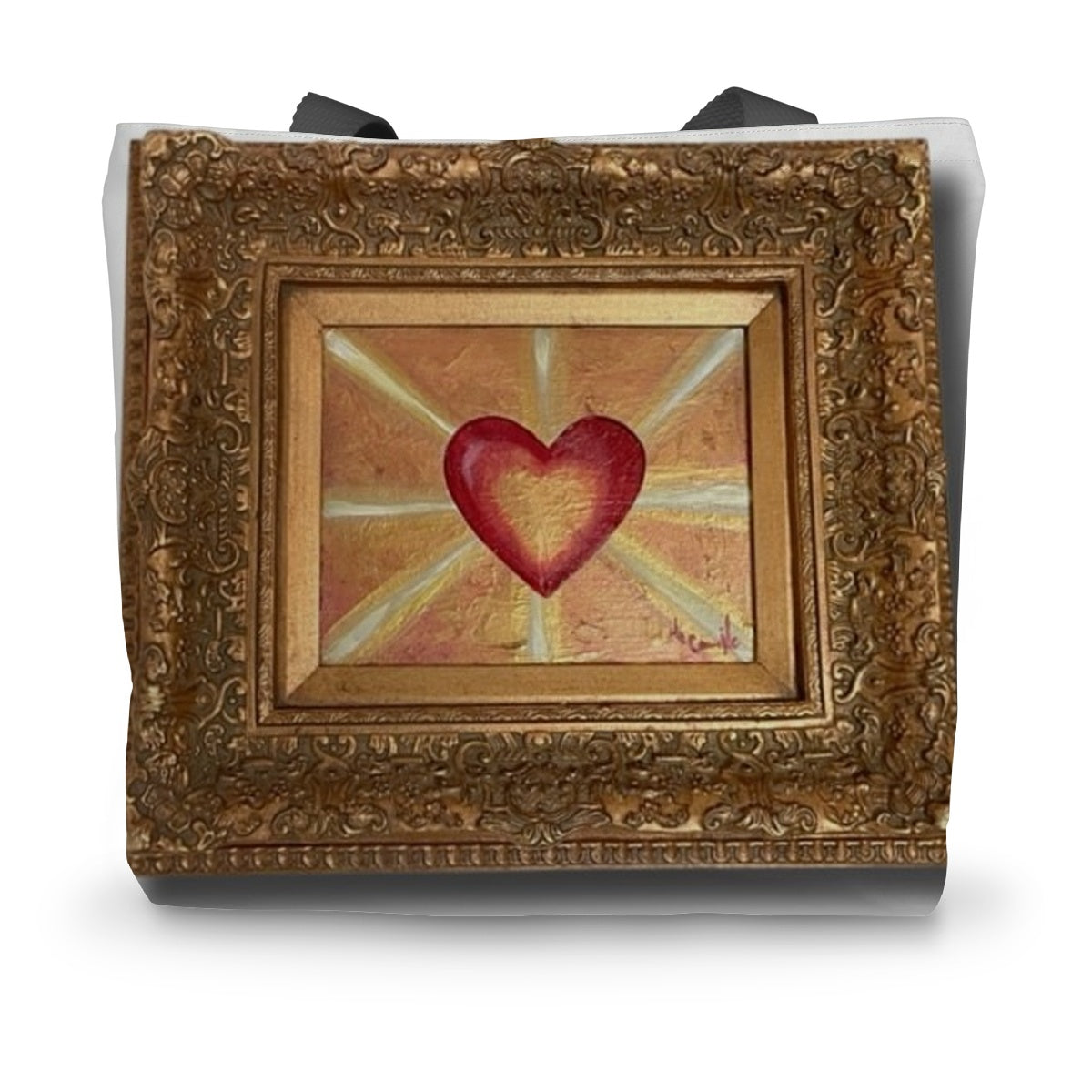 Divine Heart Illumination Canvas Tote Bag