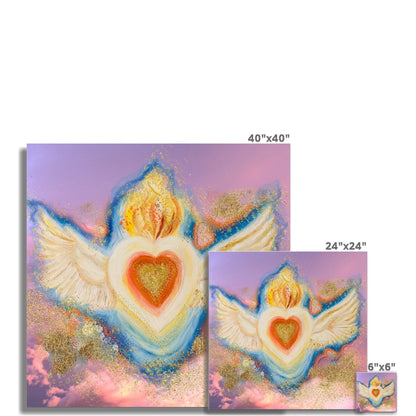 Burning Heavenly Heart of Love Photo Art Print