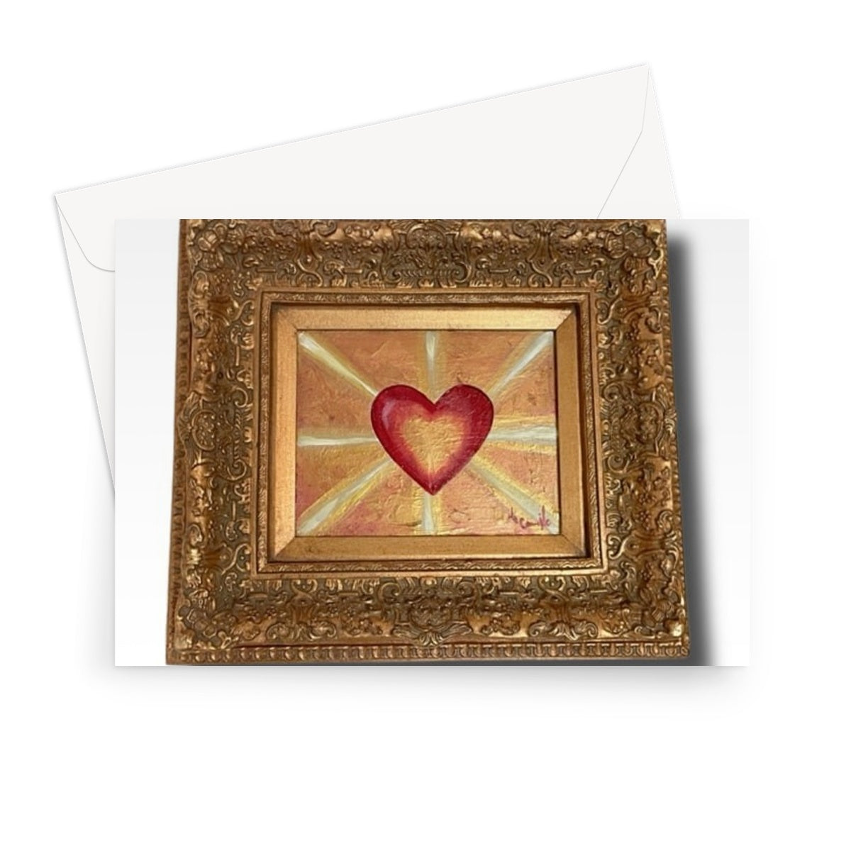 Divine Heart Illumination Greeting Card