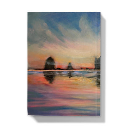 Sunset at Haystack Rock Hardback Journal