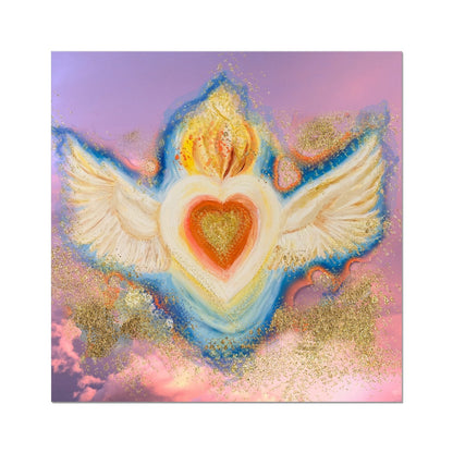 Burning Heavenly Heart of Love Photo Art Print