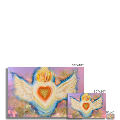 Burning Heavenly Heart of Love Photo Art Print